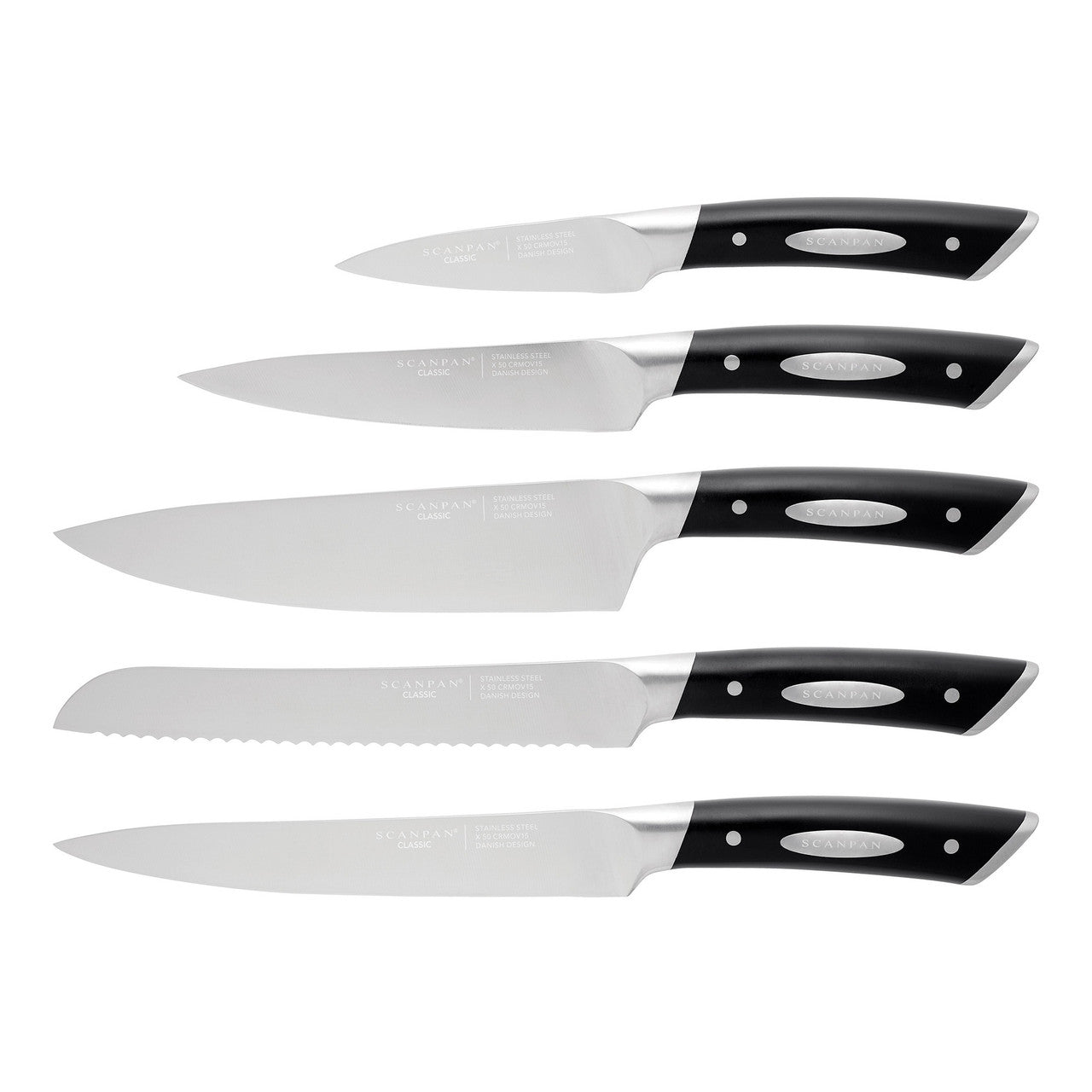 Kalo 6 Piece Knife Block Set - Oak
