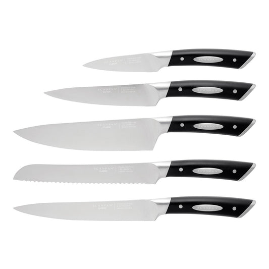 Kalo 6 Piece Knife Block Set - Oak