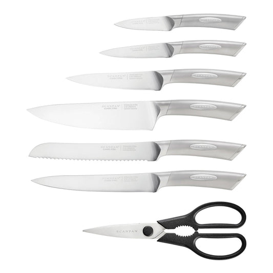 Classic Steel 8 Piece Eclipse Knife Block Set