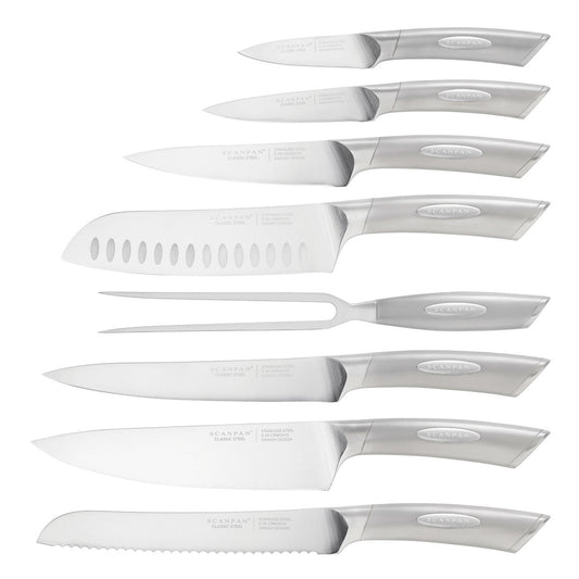 Classic Steel 9 Piece Knife Block Set
