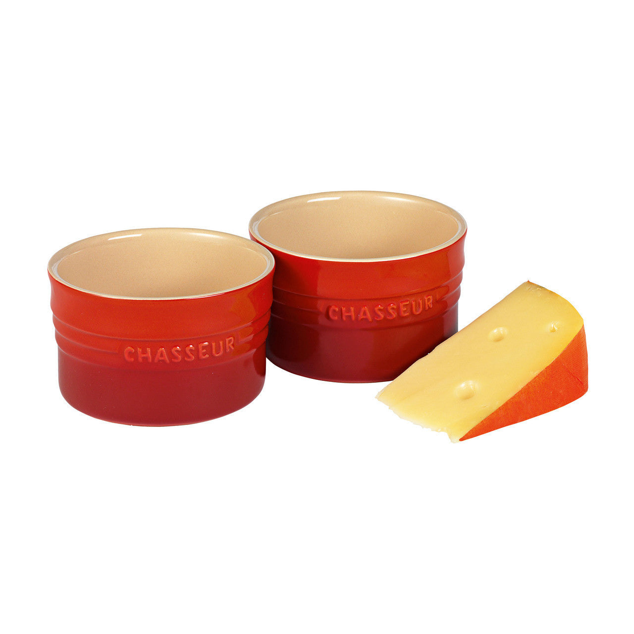 Ramekin 9.5cm diam. x 5.6cm/250ml 2 Piece Set  Red