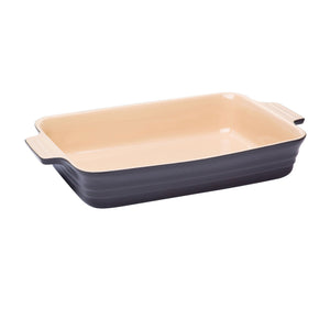 XLarge Rectangular Baker 34 x 24 x 7cm/4L Caviar & Grey