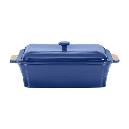 Rectangular Baker with Lid Blue