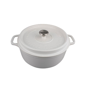 Gourmet Round French Oven 24cm/4 Litre Crisp White