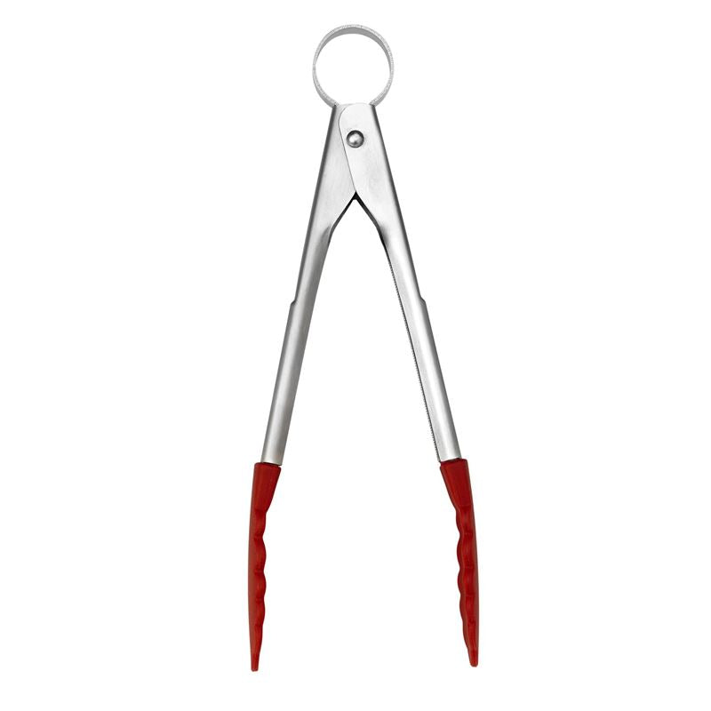 Cuisipro – Mini Stainless Steel Tong with Silicone Head 18cm Red