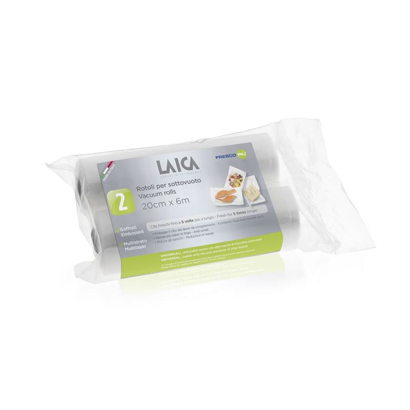 Laica – Vacuum Bag Rolls Set of 2 20cm x 6Mtrs