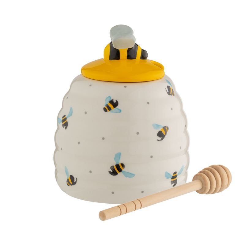Price & Kensington – Sweet Bee Honey Pot & Drizzler 13.4×10.6cm
