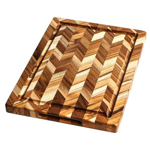 TeakHaus – Teak Herringbone Cutting and Serving Board 36x26x2.5cm