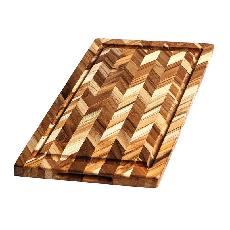 TeakHaus – Teak Herringbone Cutting and Serving Board 46x36x2.5cm