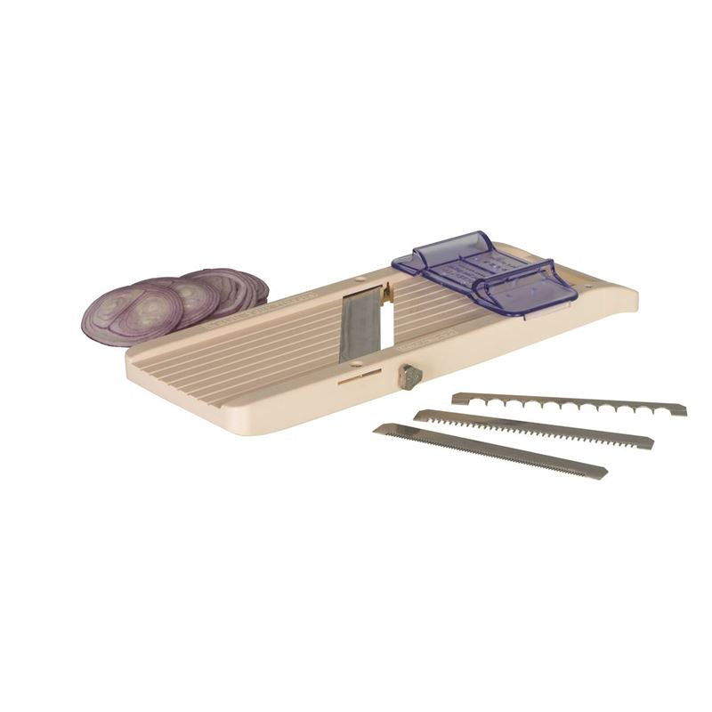Benriner – No. 3 Super Mandoline Vegetable Slicer 95mm – Thickness 0.3mm 5mm Interchange Blades (Made in Japan)