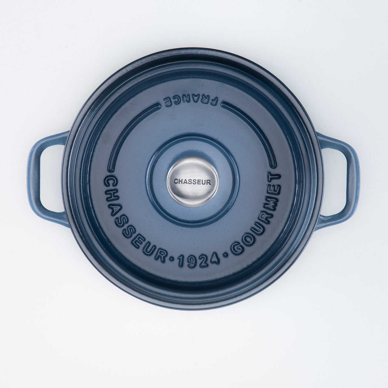 Gourmet Round French Oven 24cm/4 Litre, Cast Iron, Midnight Blue