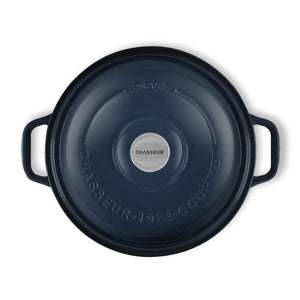 Gourmet Round French Oven 26cm/5 Litre, Cast Iron, Midnight Blue