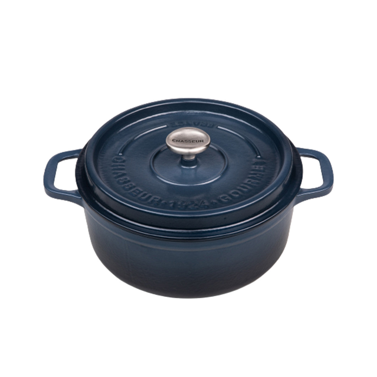 Gourmet Round French Oven 28cm/6.1 Litre, Cast Iron, Midnight Blue