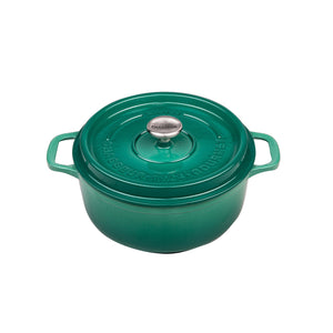 Gourmet Round French Oven 24cm/4 Litre Cast Iron, Jade
