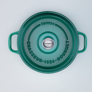 Gourmet Round French Oven 24cm/4 Litre Cast Iron, Jade