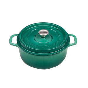 Gourmet Round French Oven 28cm/6.1 Litre Cast Iron, Jade