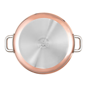 Escoffier Induction Casserole 24 x 11/5cm/4 Litre, Copper