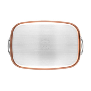 Escoffier Induction Roasting Pan with Rack 35 x 26cm, Copper