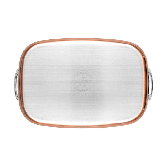 Escoffier Induction Roasting Pan with Rack 35 x 26cm, Copper