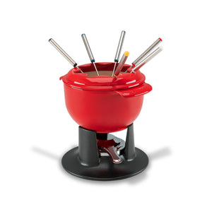 Fondue Set 21cm/1.4L, Cast Iron, Federation Red