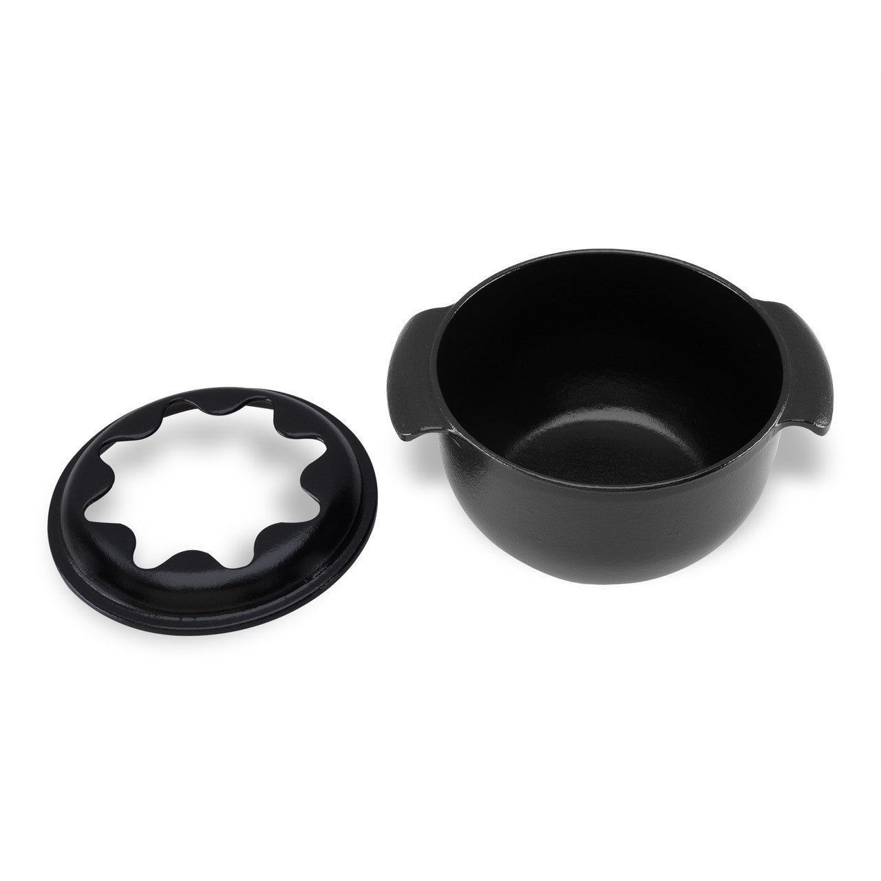 Fondue Set 21cm/1.4L, Cast Iron, Matte Black