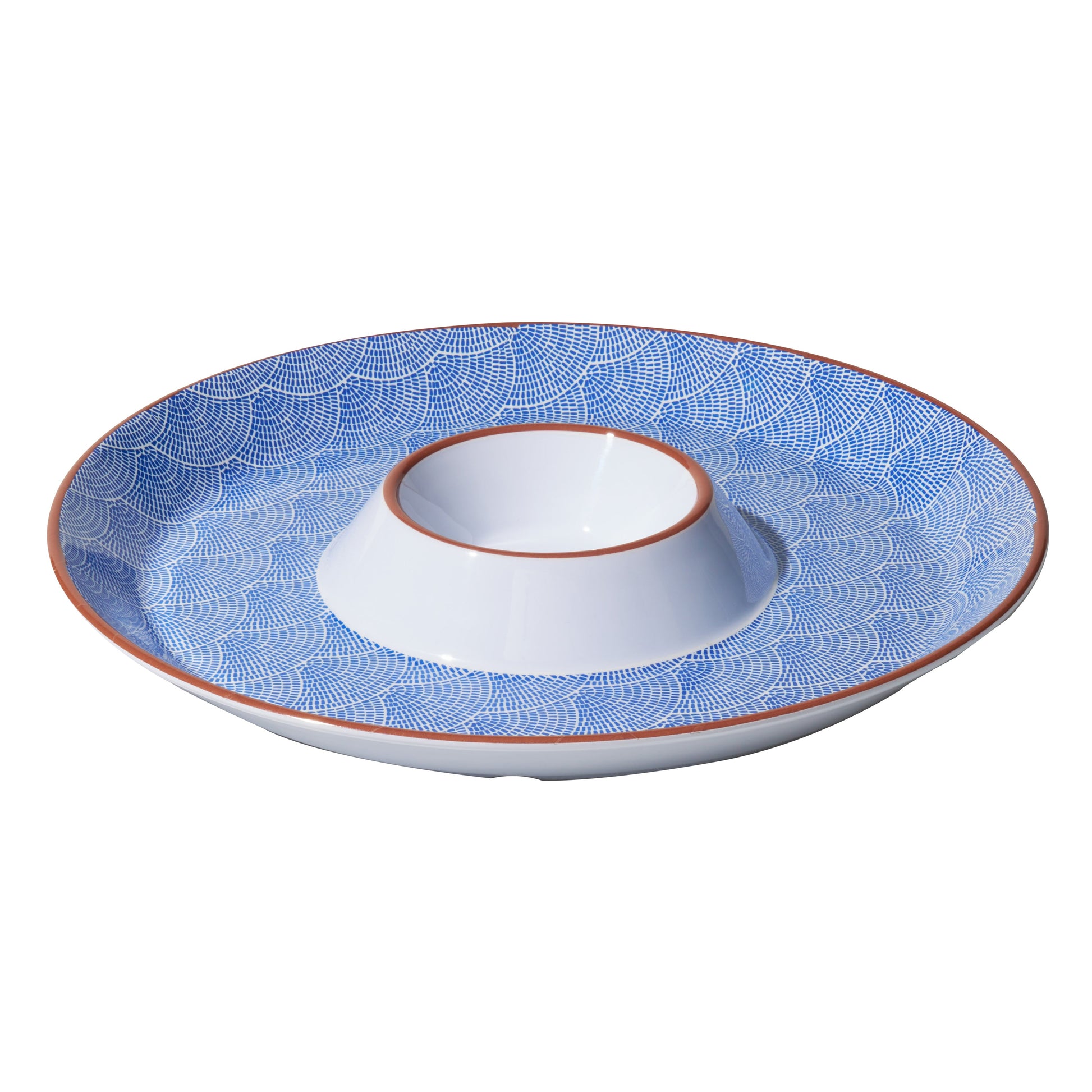 Round Sharing Plate with sauce bowl - Fan