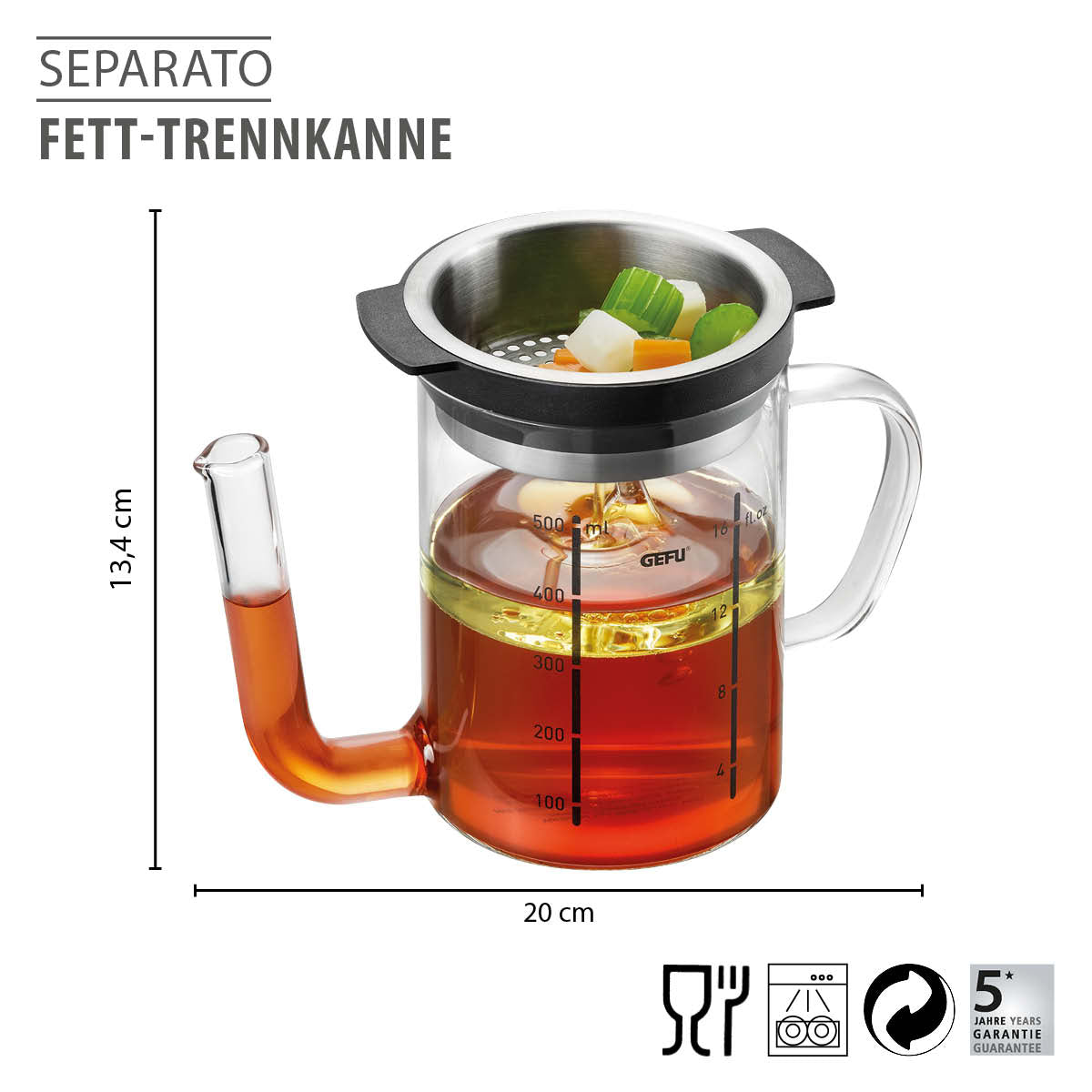Fat separator jug SEPARATO