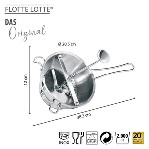 Food mill, 2 exch. discs ORIGINAL FLOTTE LOTTE®