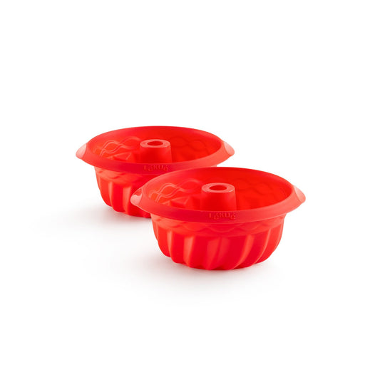 Lekue - Mini Savarin Mould Set Red 2pce