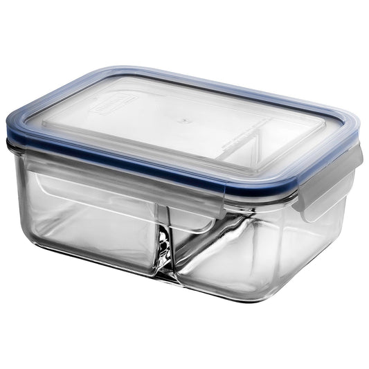 Glasslock Classic DUO Tempered Glass 1000ml Rectangle Divided Container