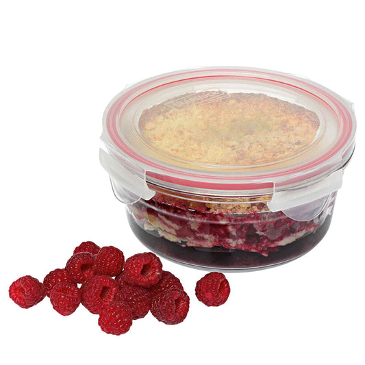 Glasslock Oven Safe Tempered Glass 1480ml Round Container