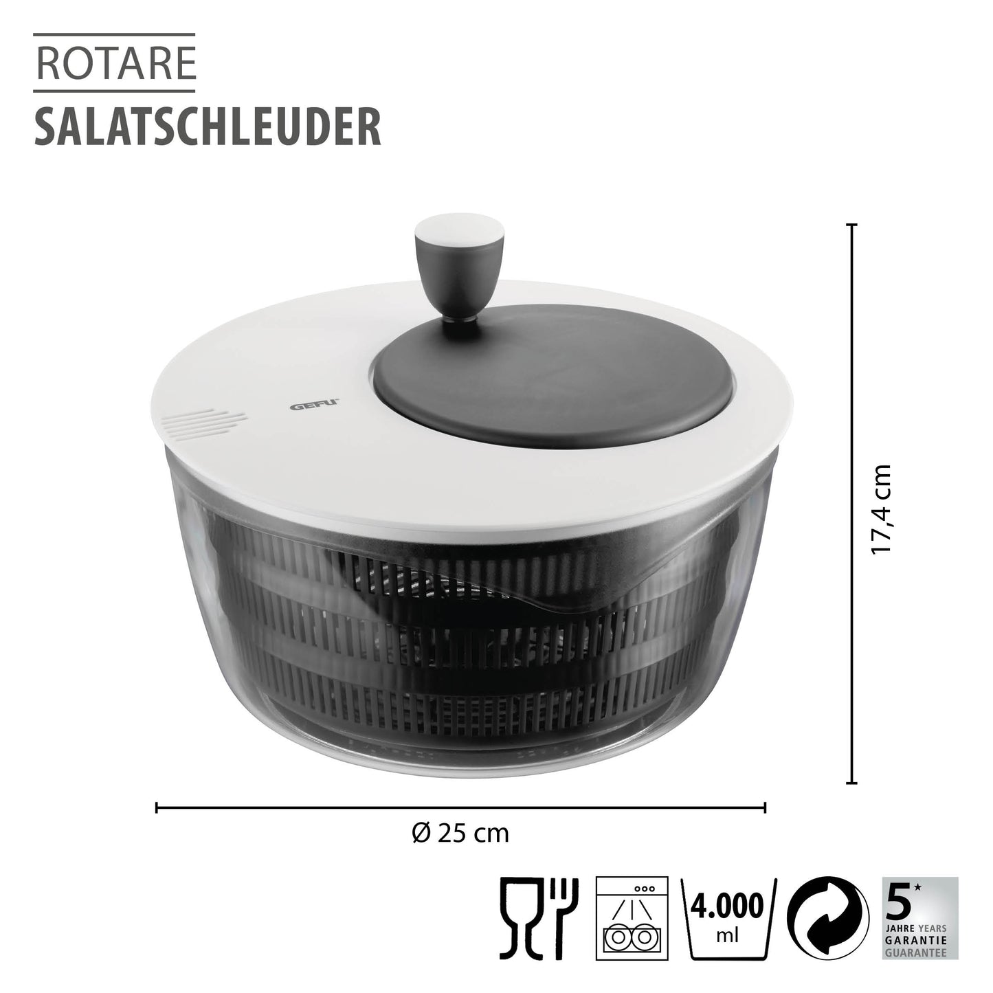 Salad spinner ROTARE, 4 L