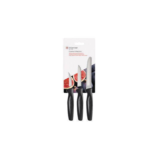 Wusthof Create Paring 3pk Black - Kitchenly