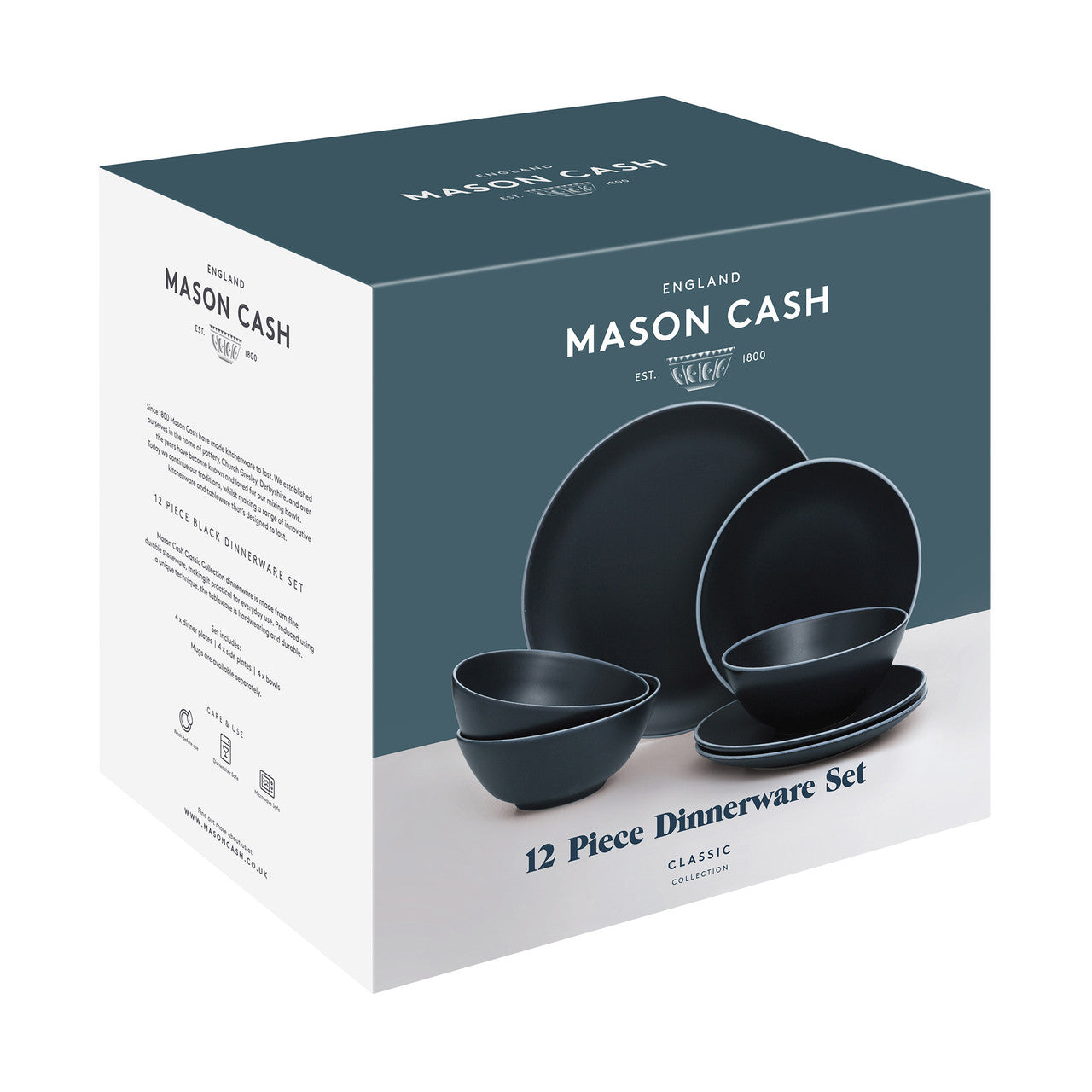 Classic Collection Black 12 Piece Dinner Set