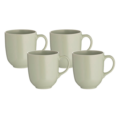 Classic Collection Green Set of 4 Mugs, 400ml