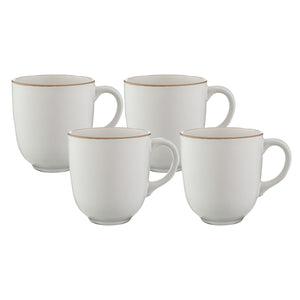 Classic Collection Cream Set of 4 Mugs, 400ml