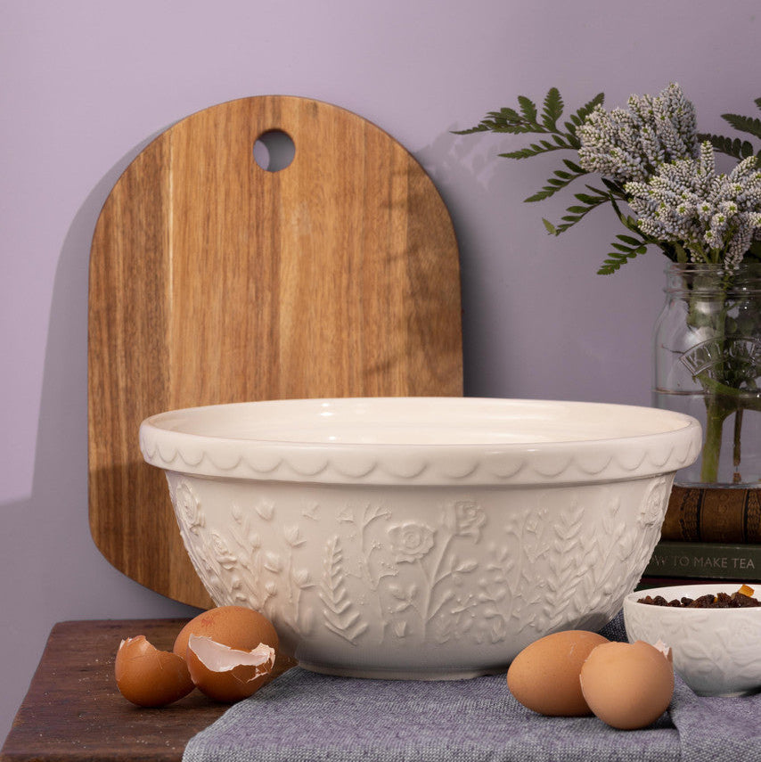 In The Meadow Cream Rose Mixing Bowl, 29cm / 4 Litre