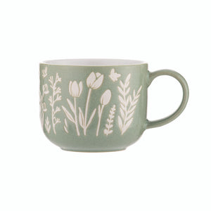 In the Meadow Green Tulip Mug, 400ml