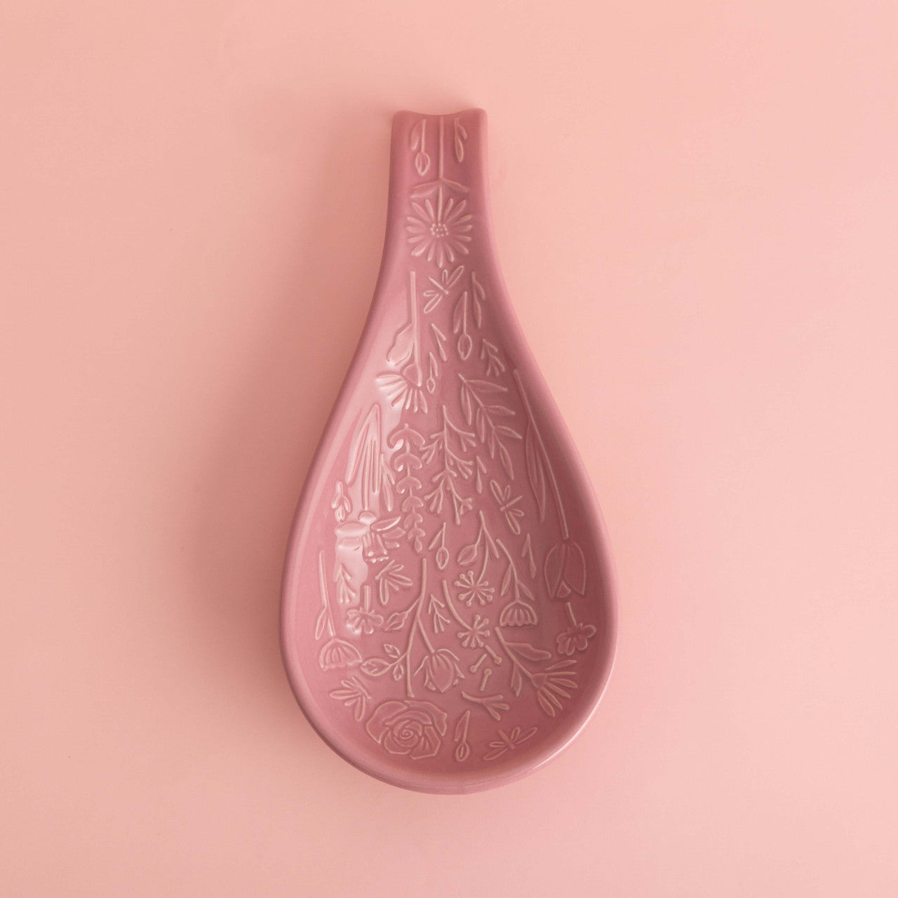 In The Meadow Pink  Spoon Rest, 27 x 12 x 3.8cm