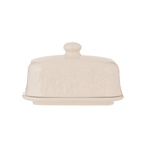 In The Meadow Cream Butter Dish, 9 x 15.6 x 10.6cm