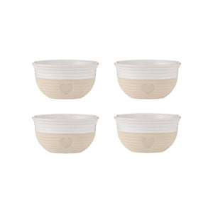 Rustic Charm Set of 4 Mini Bowls, 9.5 x 5cm / 150cm