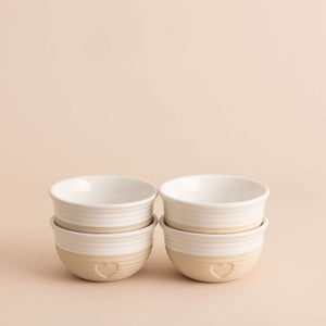Rustic Charm Set of 4 Mini Bowls, 9.5 x 5cm / 150cm