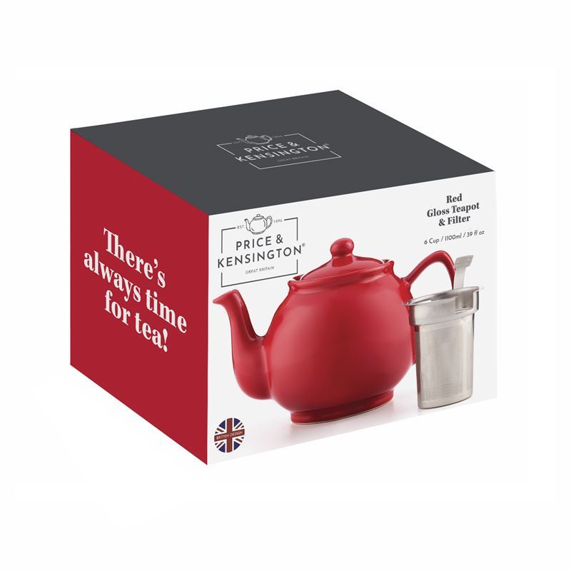 Price & Kensington – Tea Pot Red 6 Cup