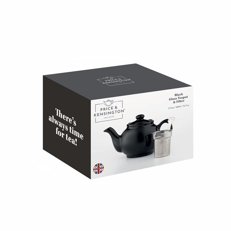 Price & Kensington – Tea Pot Black Gloss 2 Cup