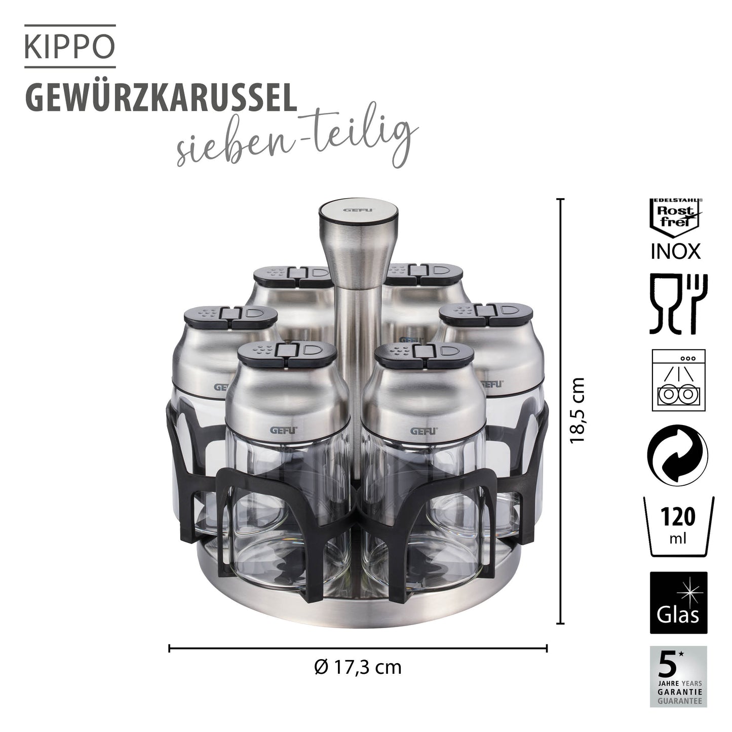 Spice carousel KIPPO, 7 pieces