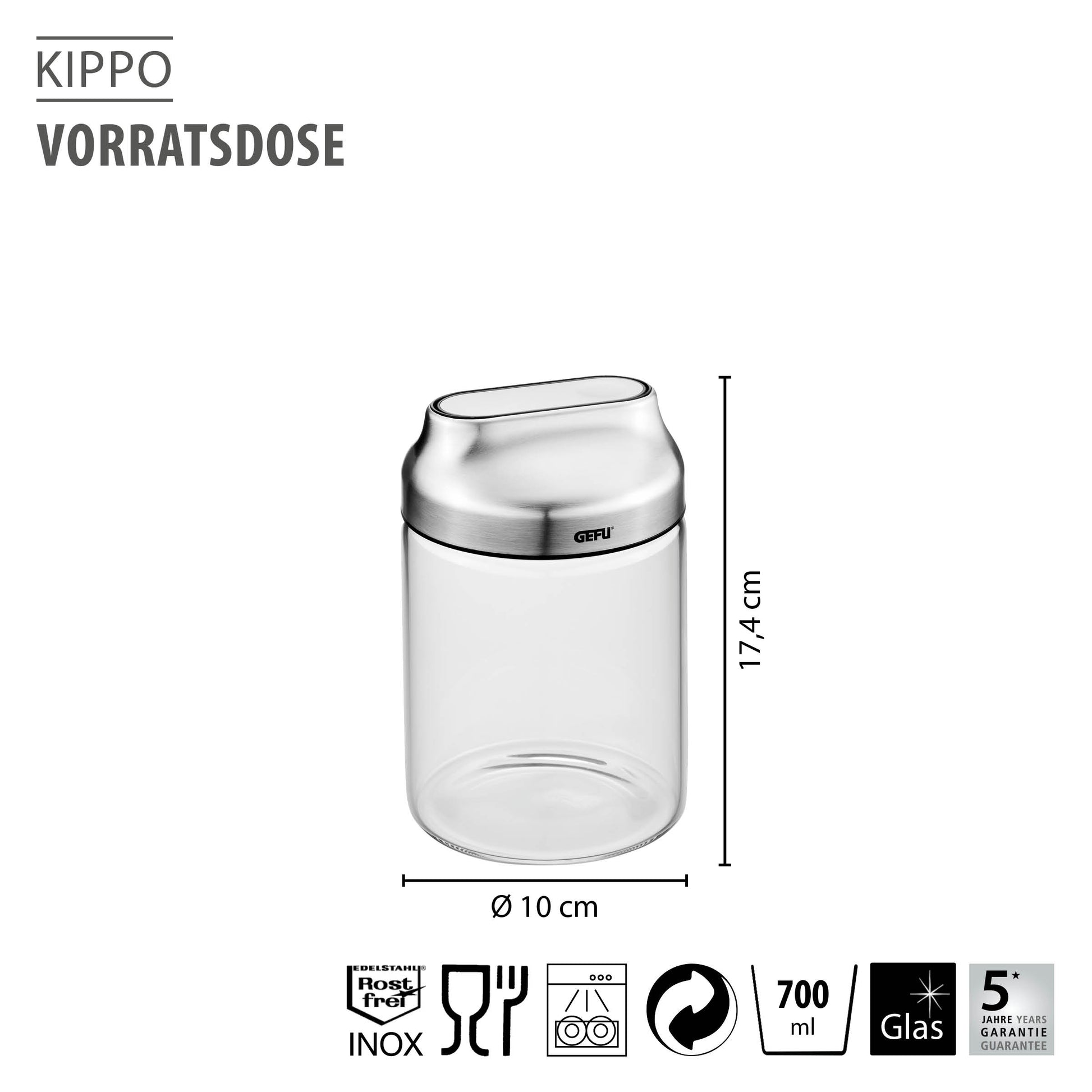 Food storage container KIPPO, 700 ml