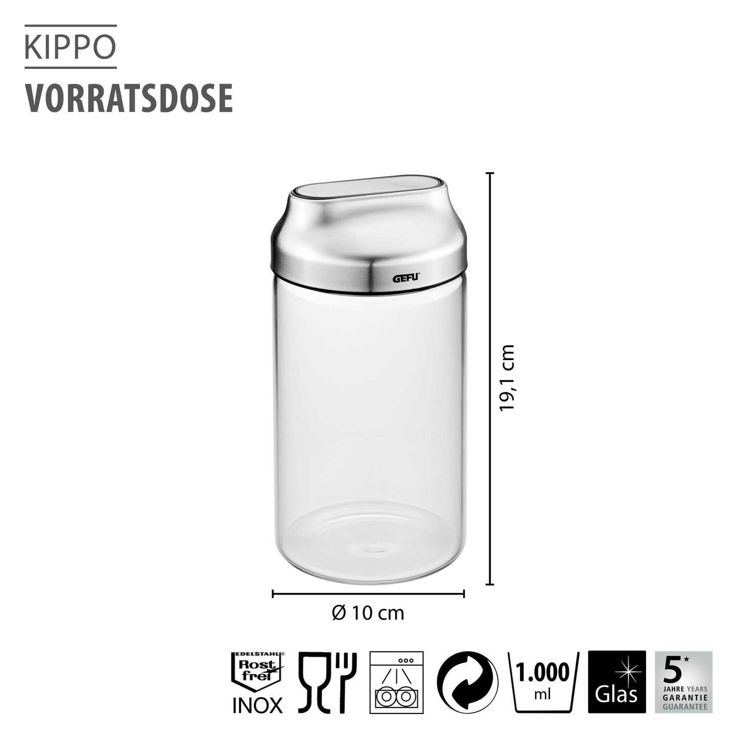 Food storage container KIPPO, 1.000 ml