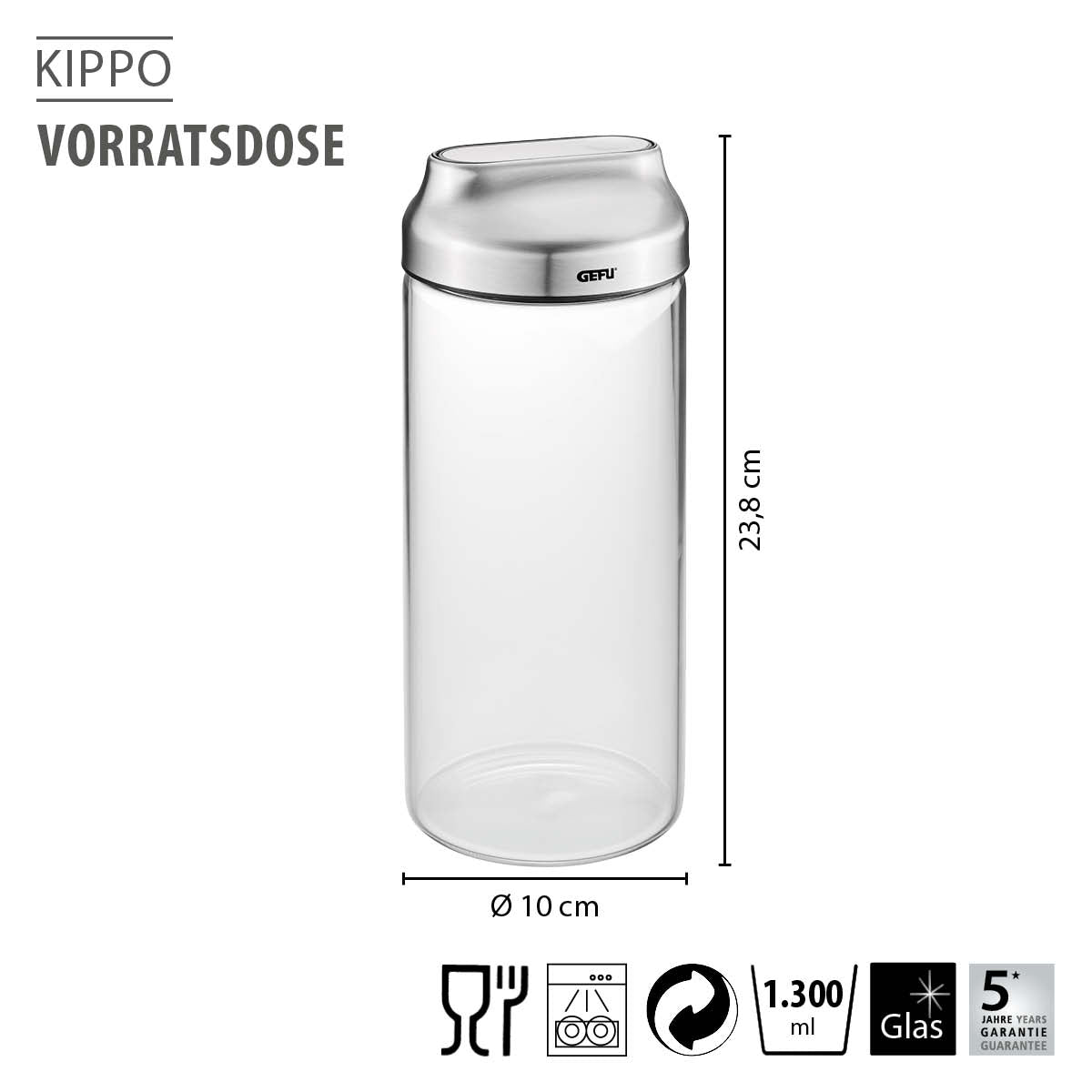 Food storage container KIPPO, 1.300 ml