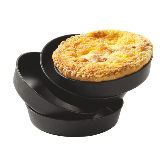 Matfer Bourgeat Exoglass Tart Mould - 100mm, Pack of 12 - Kitchenly