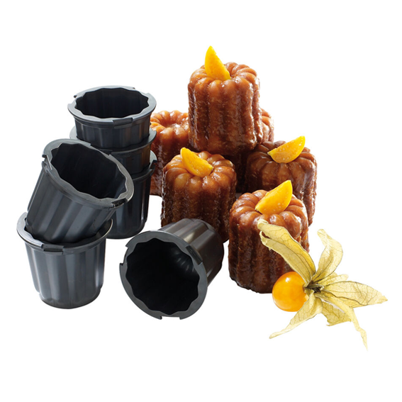 Matfer Bourgeat Exoglass Cannelle Mould - 55x55mm, Pack of 6 - Kitchenly